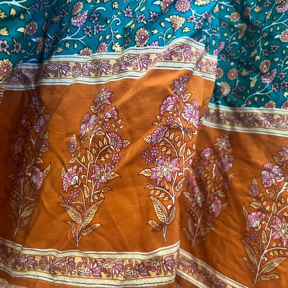 NATURAL LIFE Teal and Orange Midi Dress - Picture 6 of 13